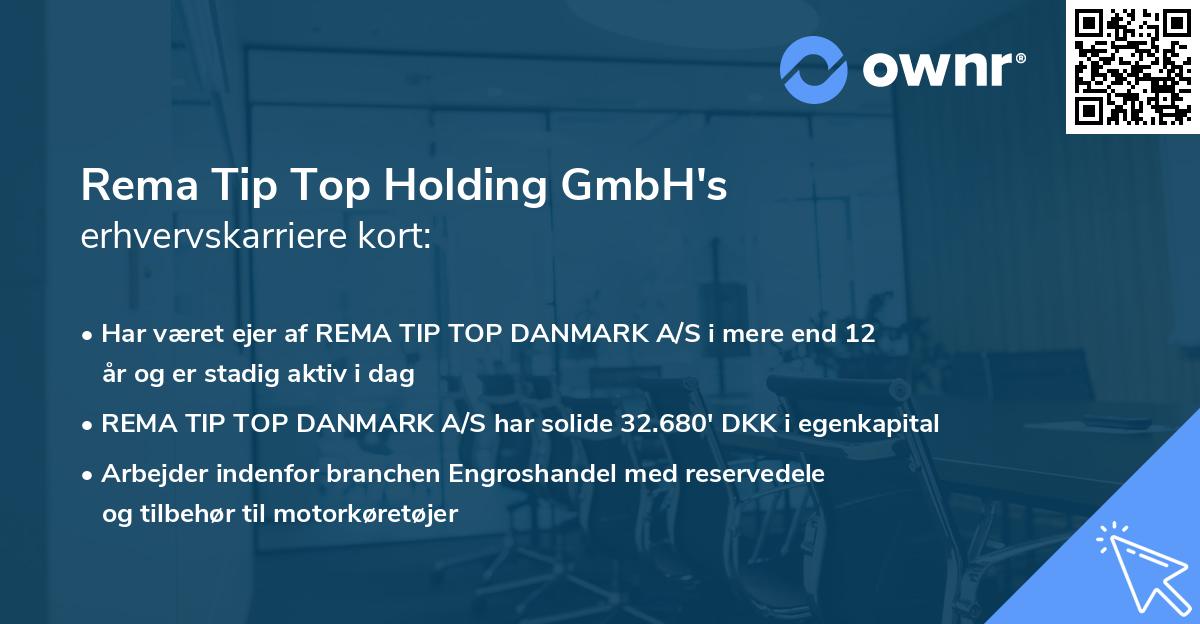 Rema Tip Top Holding GmbH's erhvervskarriere kort