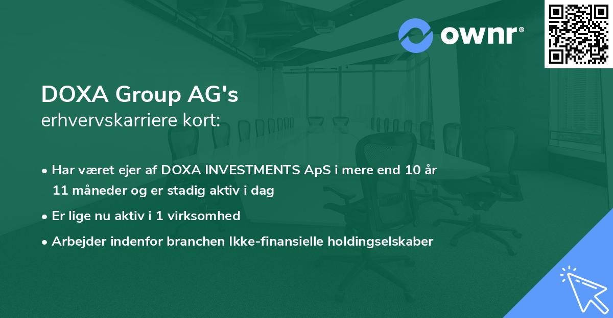 DOXA Group AG's erhvervskarriere kort