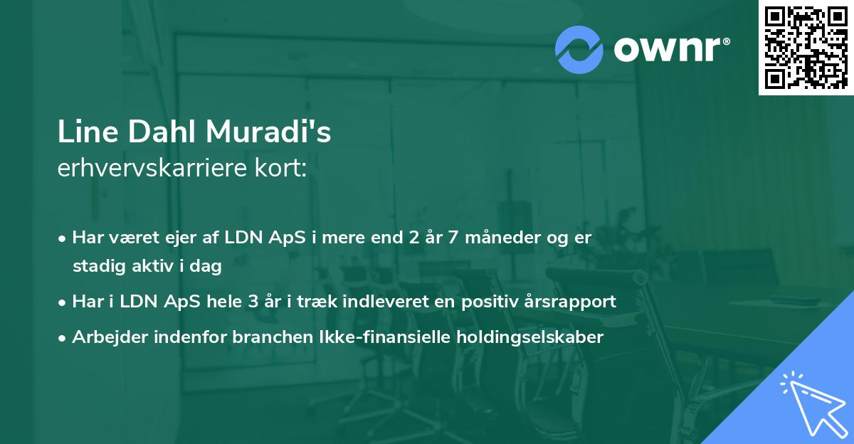 Line Dahl Muradi's erhvervskarriere kort
