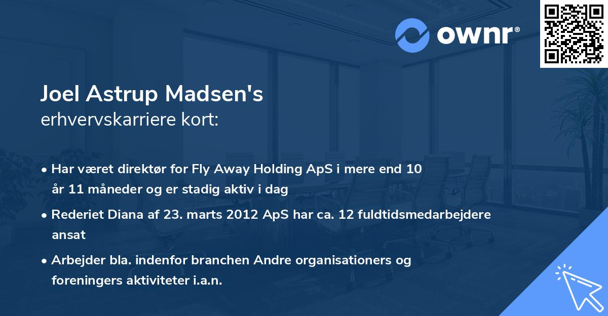 Joel Astrup Madsen's erhvervskarriere kort