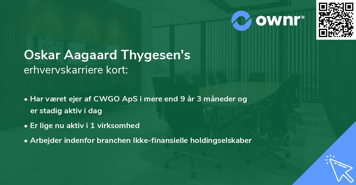 Oskar Aagaard Thygesen's erhvervskarriere kort
