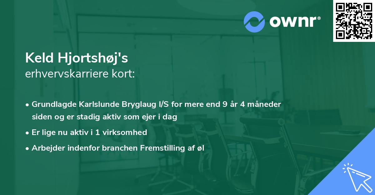 Keld Hjortshøj's erhvervskarriere kort
