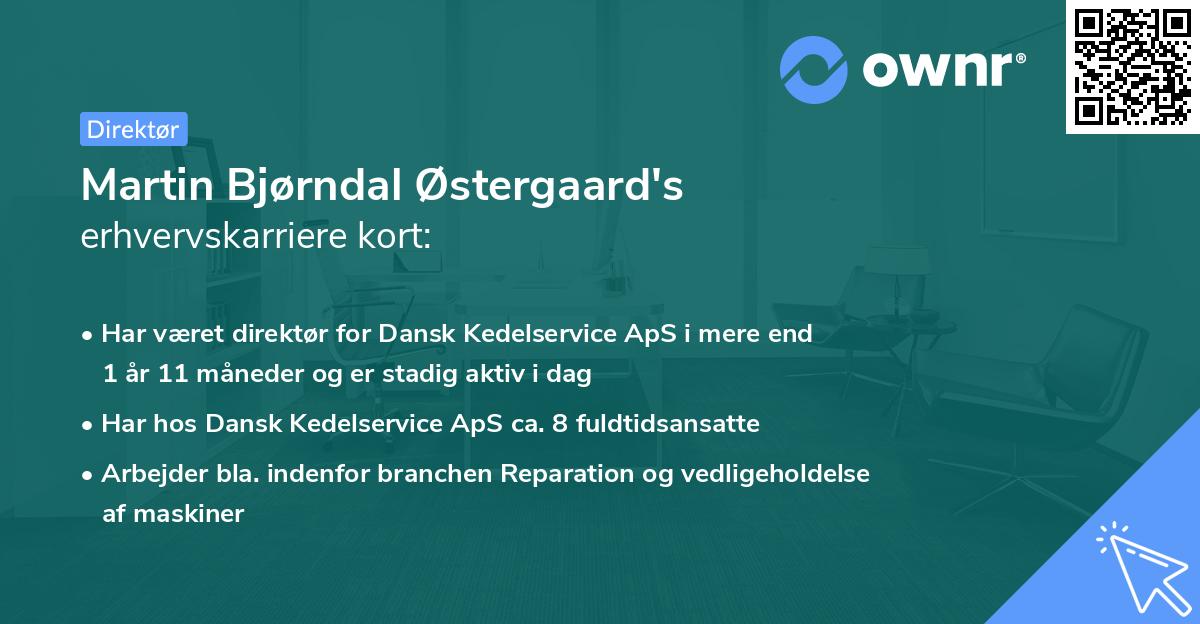 Martin Bjørndal Østergaard's erhvervskarriere kort
