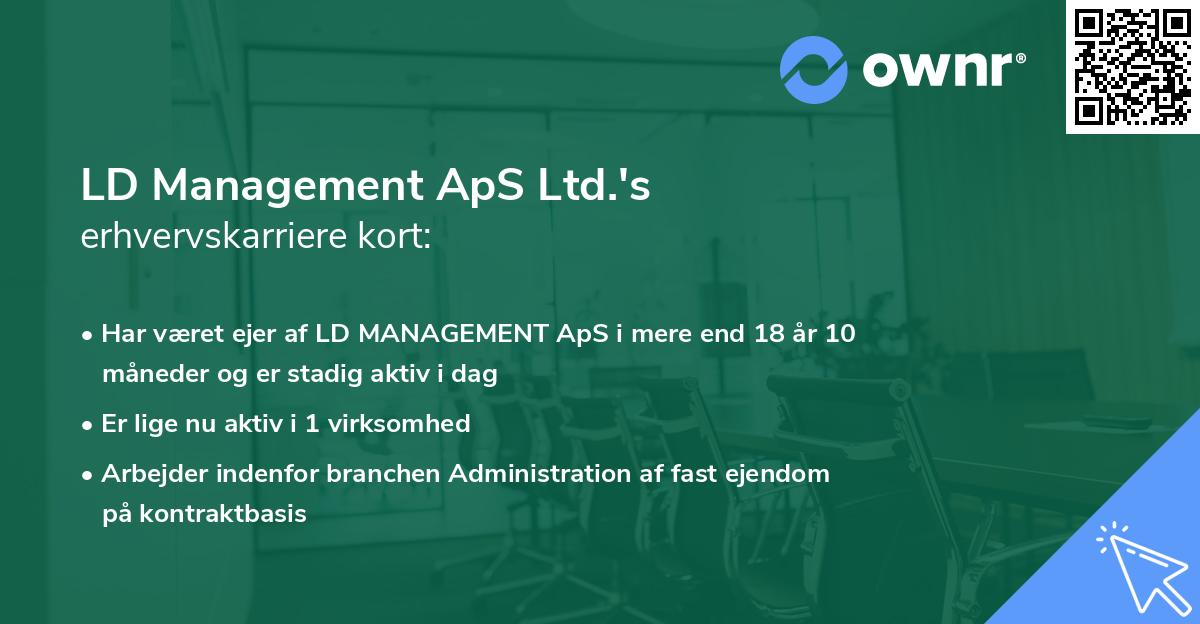 LD Management ApS Ltd.'s erhvervskarriere kort