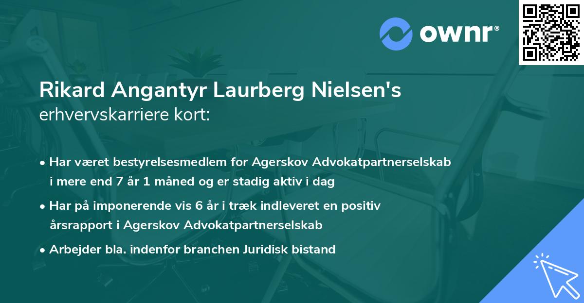 Rikard Angantyr Laurberg Nielsen's erhvervskarriere kort