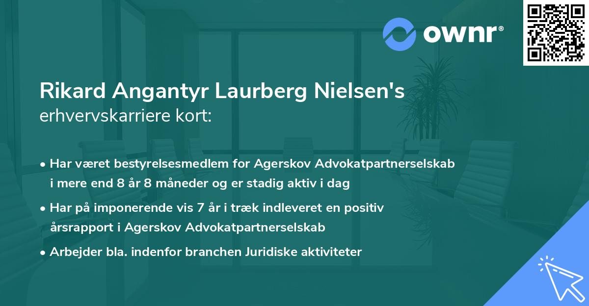 Rikard Angantyr Laurberg Nielsen's erhvervskarriere kort