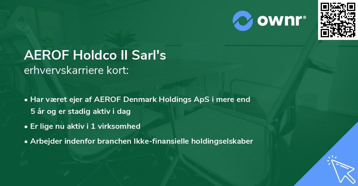 AEROF Holdco II Sarl's erhvervskarriere kort