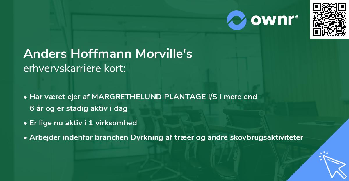 Anders Hoffmann Morville's erhvervskarriere kort