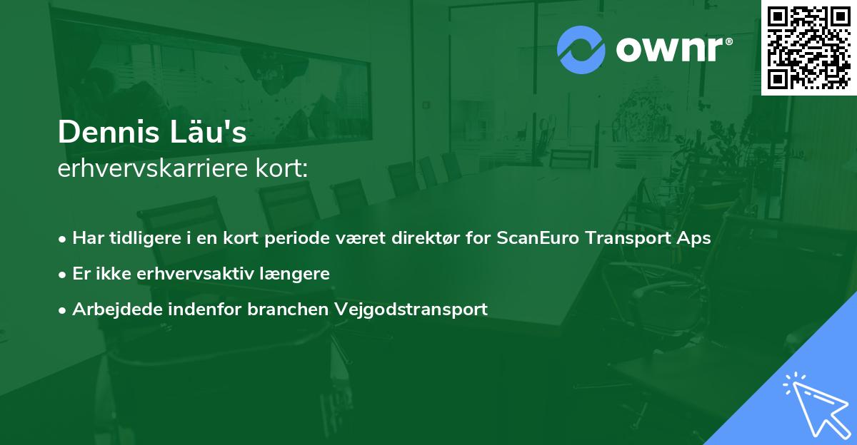 Dennis Läu's erhvervskarriere kort