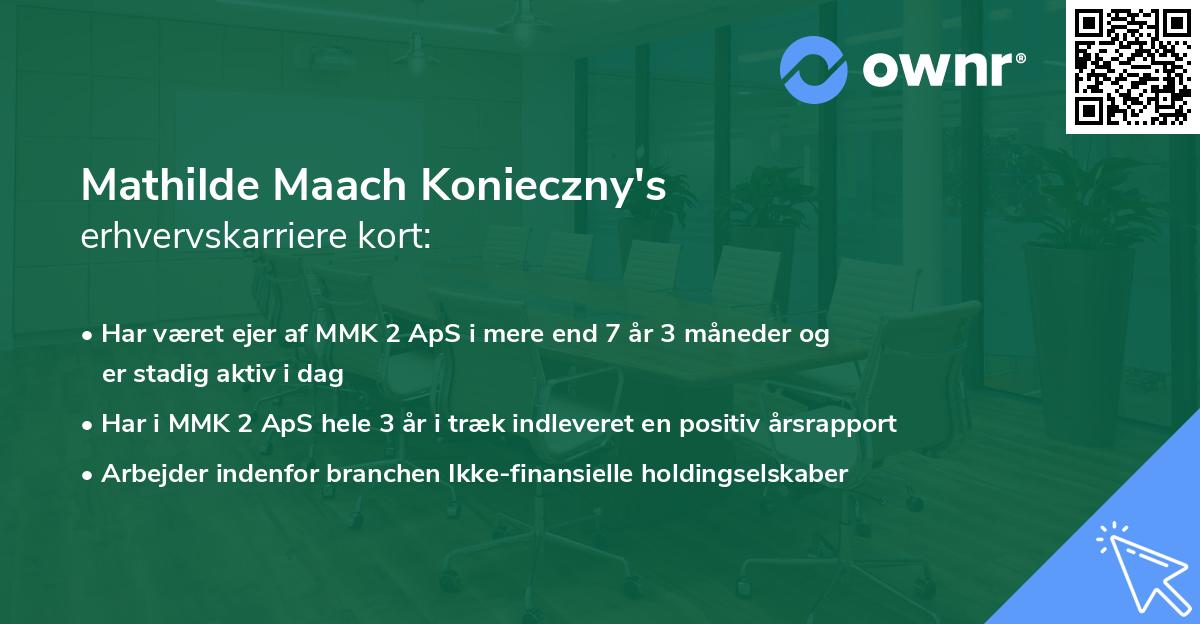 Mathilde Maach Konieczny's erhvervskarriere kort