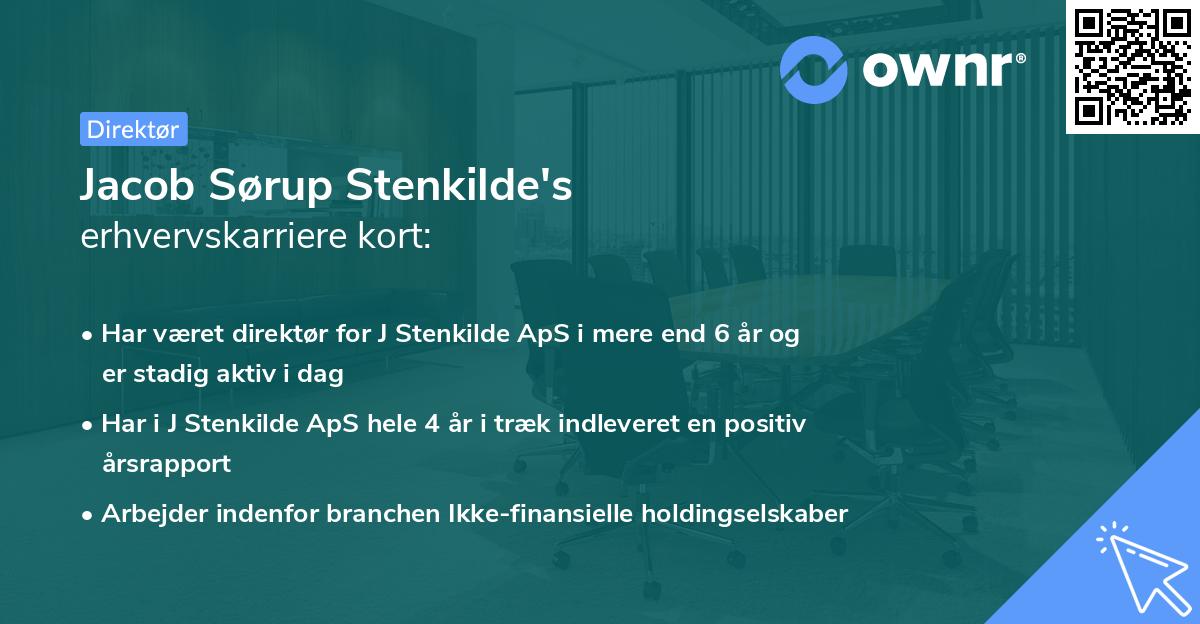 Jacob Sørup Stenkilde's erhvervskarriere kort