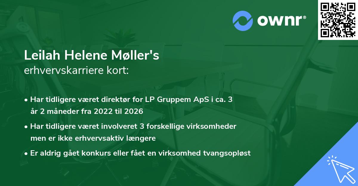 Leilah Helene Møller's erhvervskarriere kort