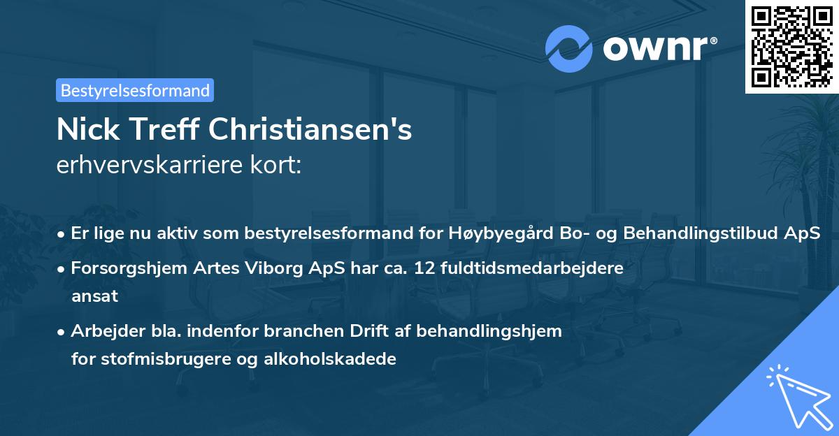 Nick Treff Christiansen's erhvervskarriere kort