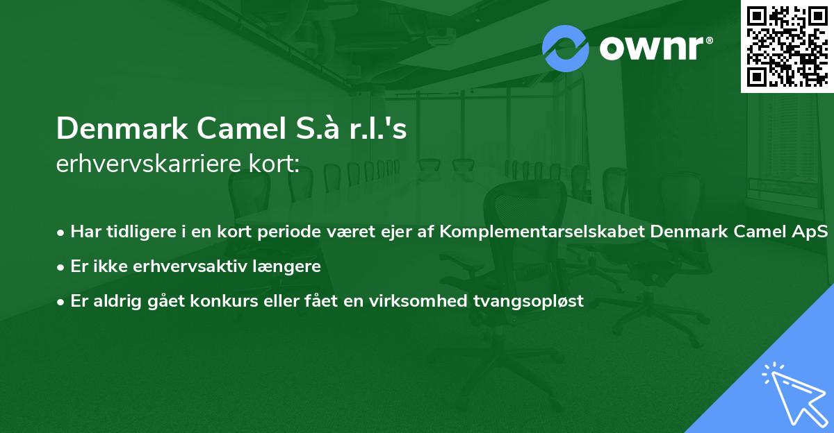 Denmark Camel S.à r.l.'s erhvervskarriere kort