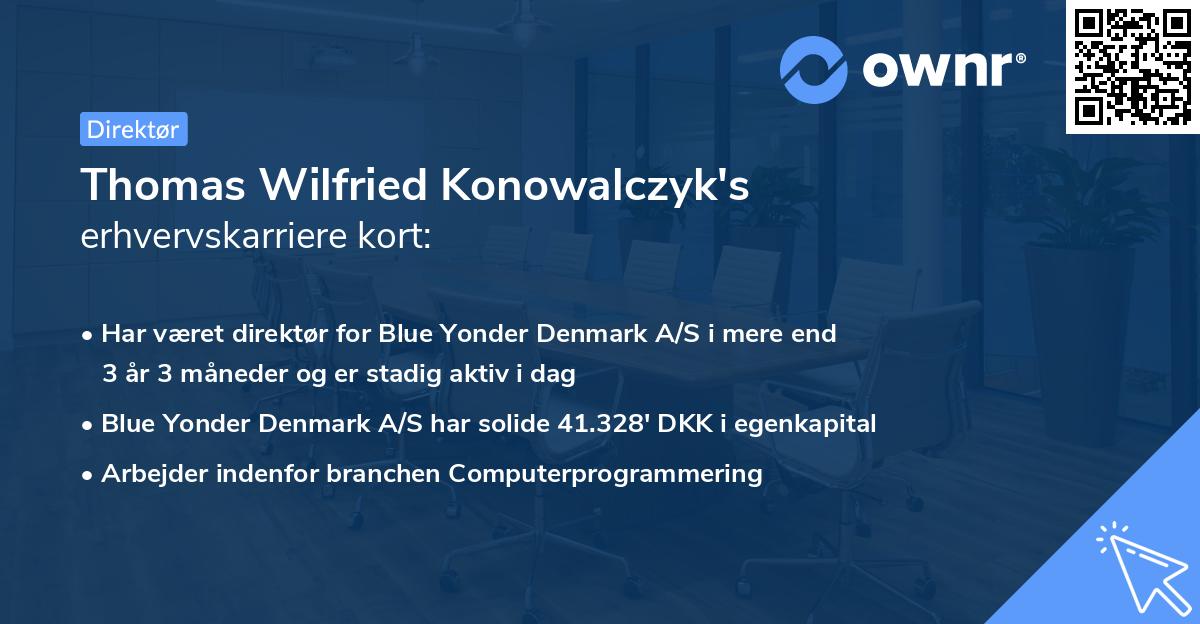 Thomas Wilfried Konowalczyk's erhvervskarriere kort