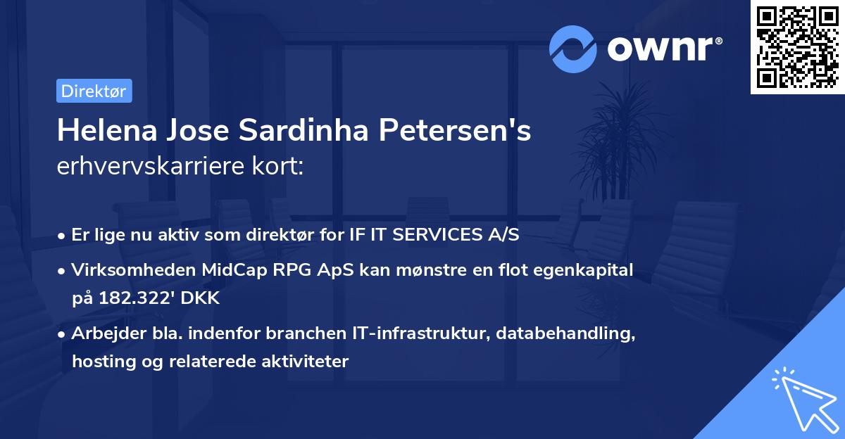 Helena Jose Sardinha Petersen's erhvervskarriere kort