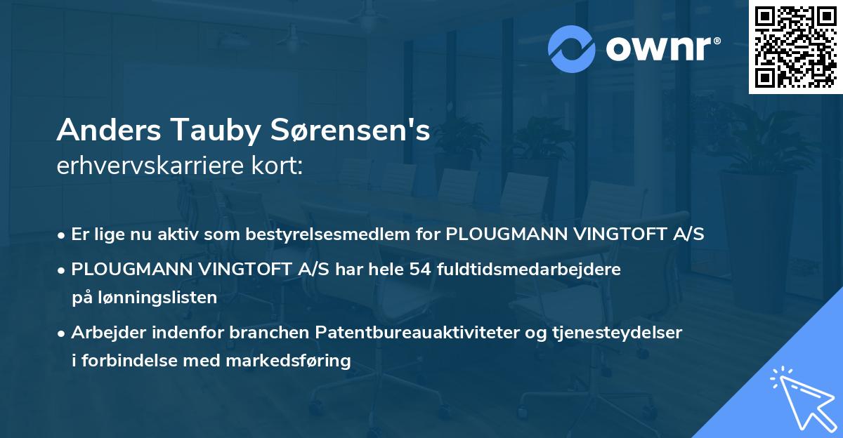 Anders Tauby Sørensen's erhvervskarriere kort