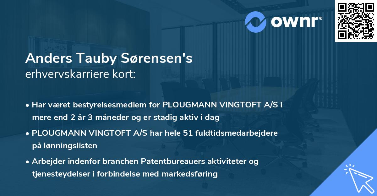 Anders Tauby Sørensen's erhvervskarriere kort