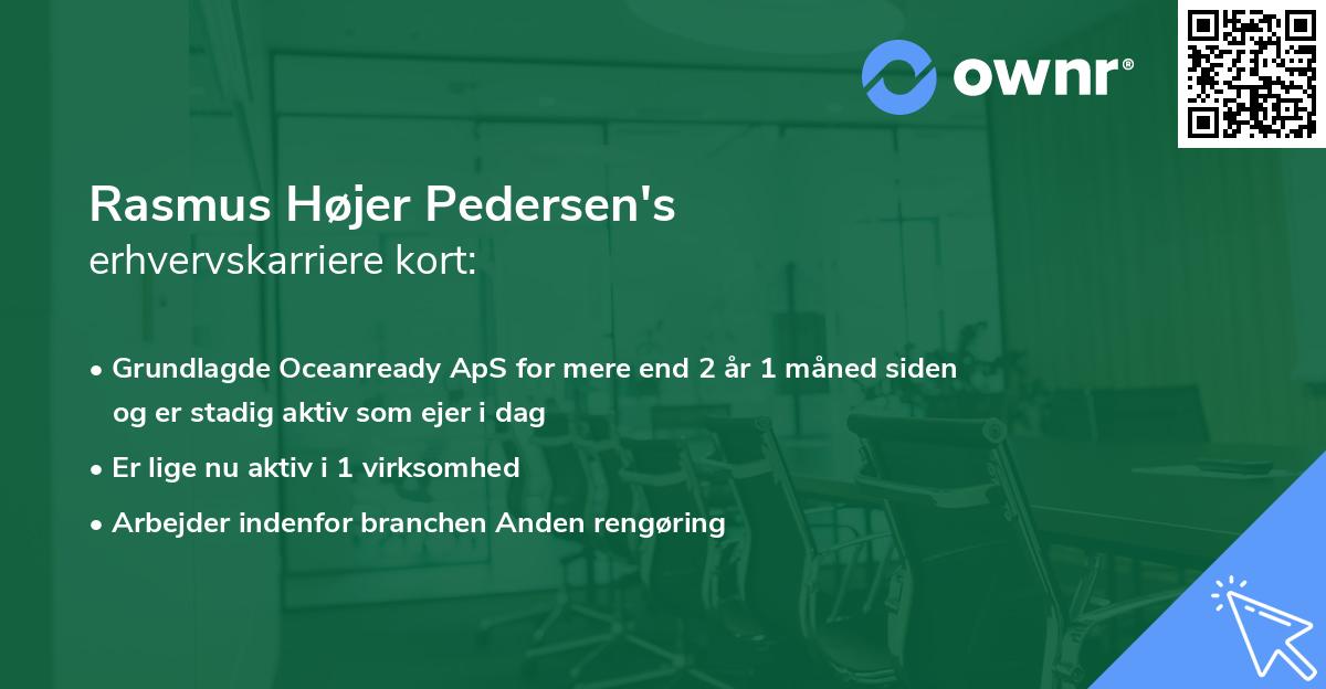 Rasmus Højer Pedersen's erhvervskarriere kort