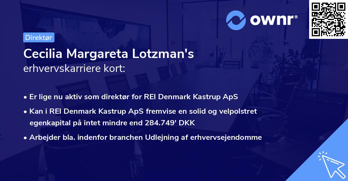 Cecilia Margareta Lotzman's erhvervskarriere kort