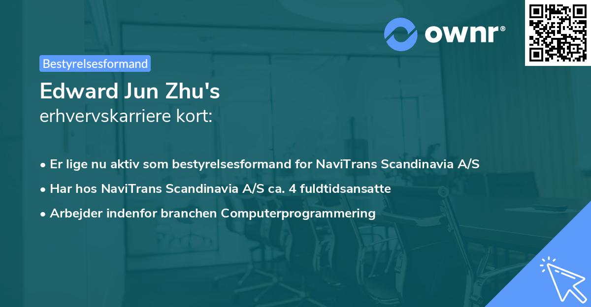Edward Jun Zhu's erhvervskarriere kort