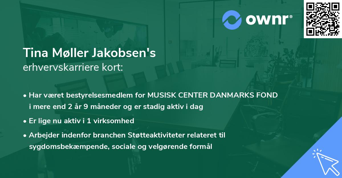 Tina Møller Jakobsen's erhvervskarriere kort
