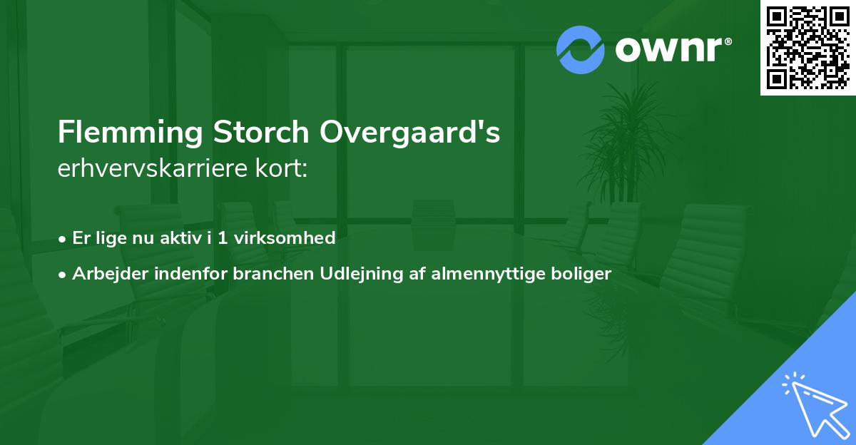 Flemming Storch Overgaard's erhvervskarriere kort