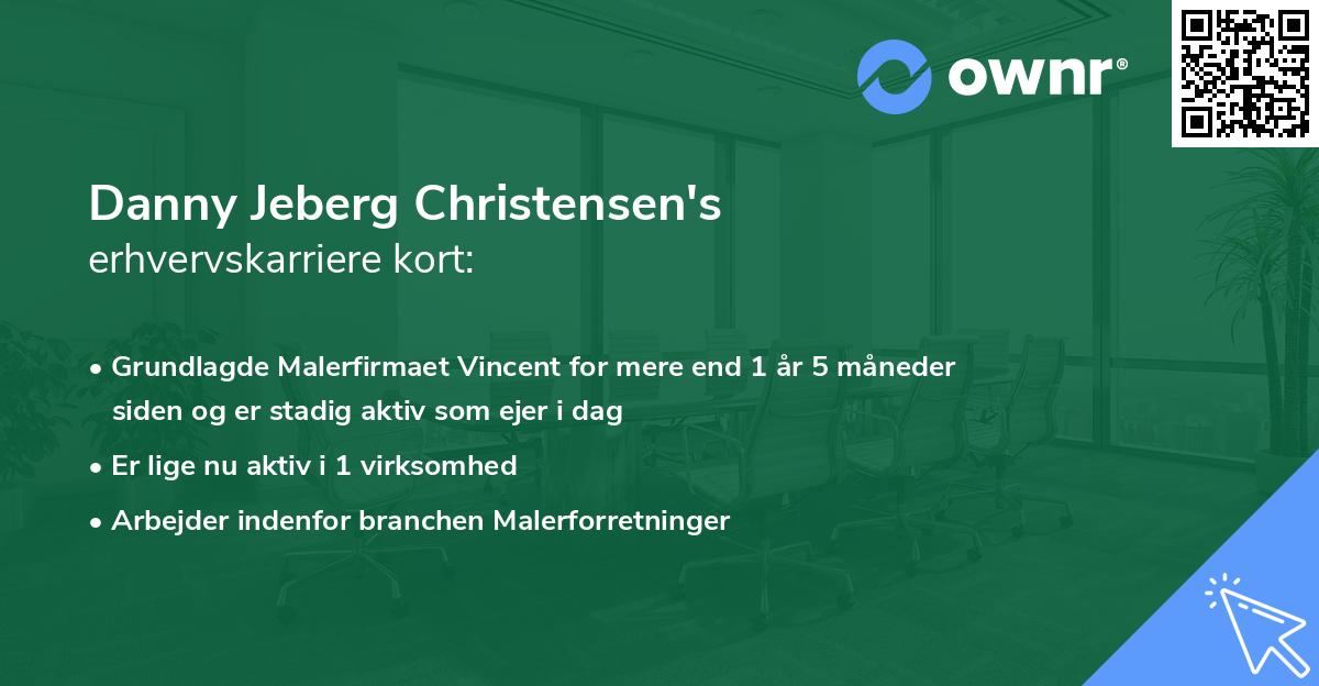 Danny Jeberg Christensen's erhvervskarriere kort