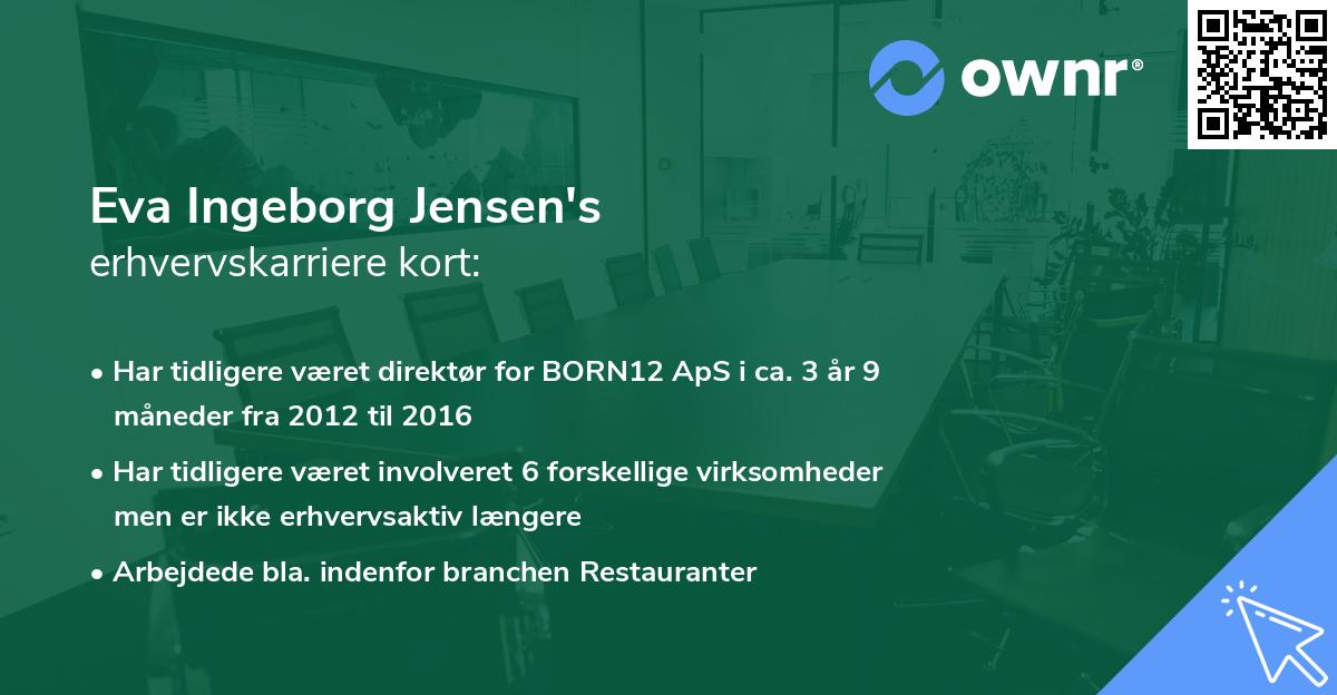 Eva Ingeborg Jensen's erhvervskarriere kort
