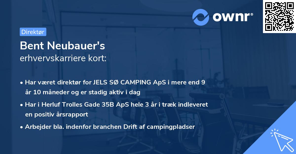 Bent Neubauer's erhvervskarriere kort