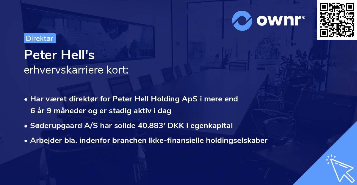 Peter Hell's erhvervskarriere kort