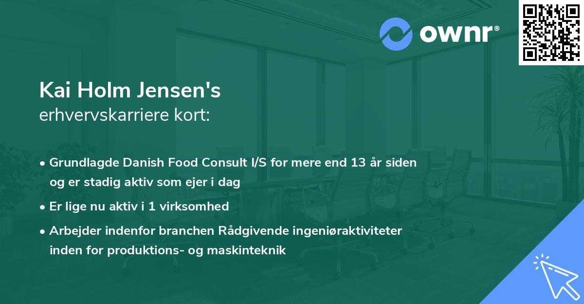 Kai Holm Jensen's erhvervskarriere kort