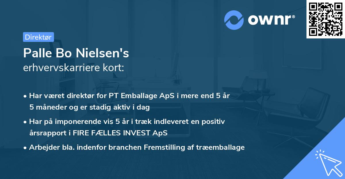 Palle Bo Nielsen's erhvervskarriere kort