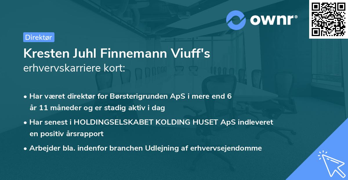 Kresten Juhl Finnemann Viuff's erhvervskarriere kort