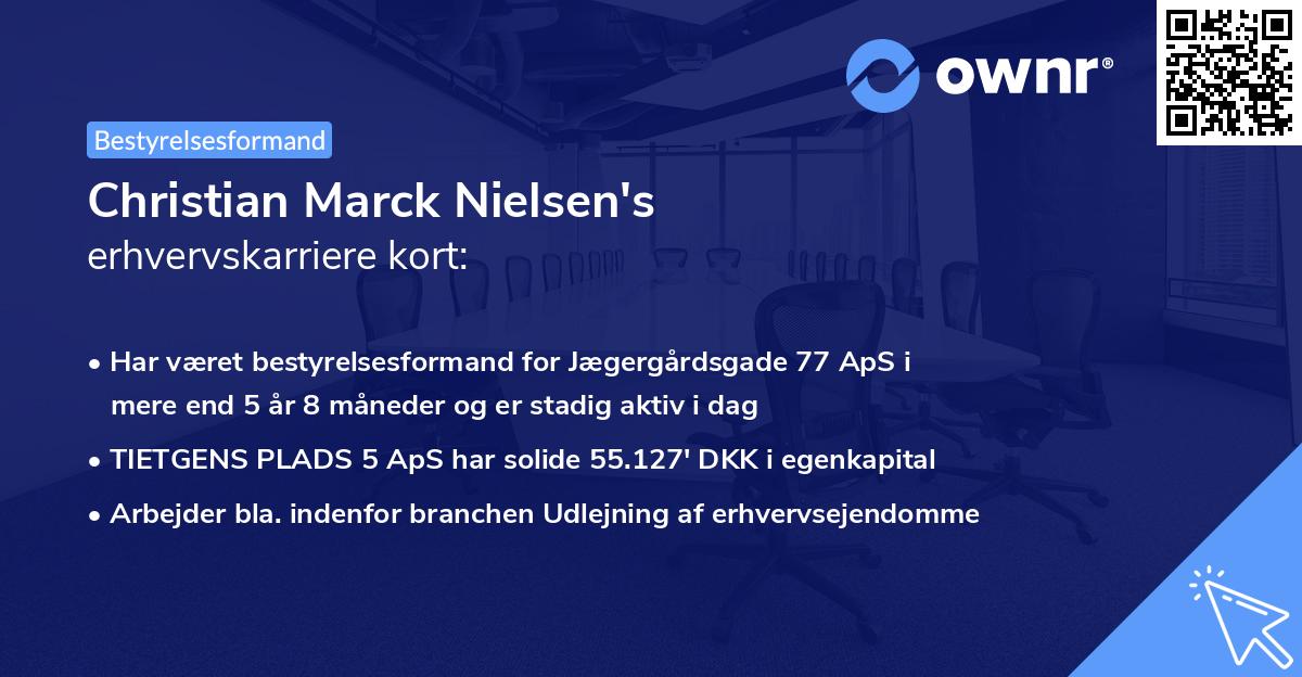 Christian Marck Nielsen's erhvervskarriere kort