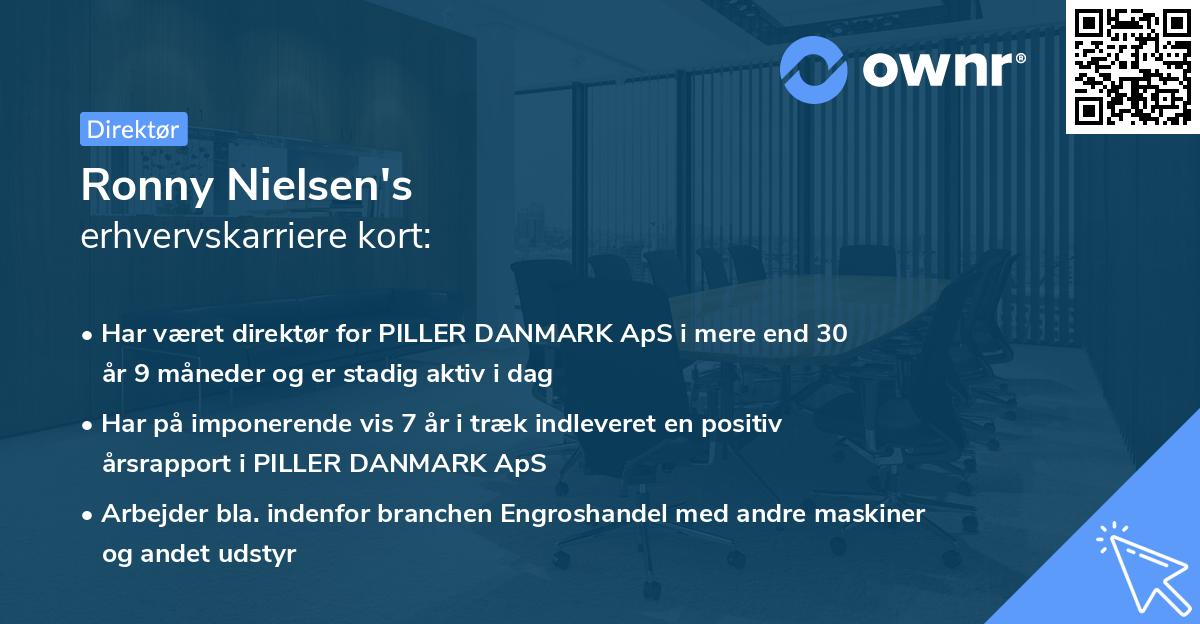 Ronny Nielsen's erhvervskarriere kort