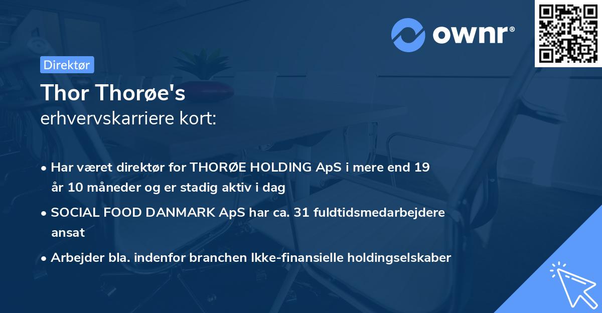 Thor Thorøe's erhvervskarriere kort