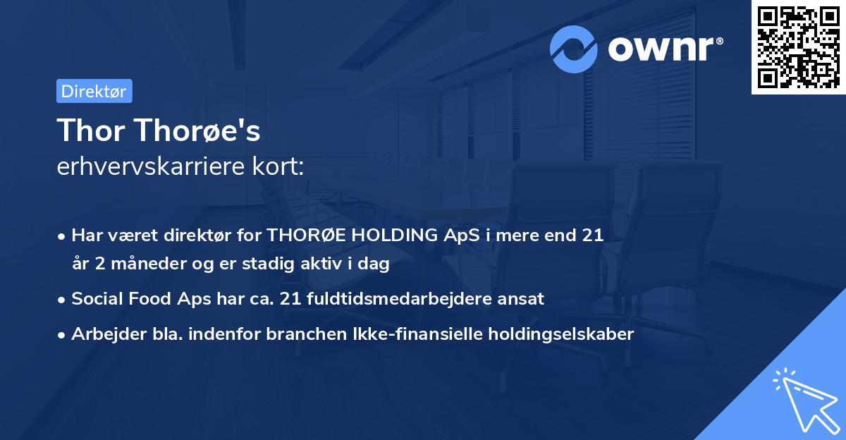 Thor Thorøe's erhvervskarriere kort