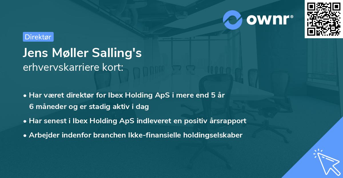 Jens Møller Salling's erhvervskarriere kort