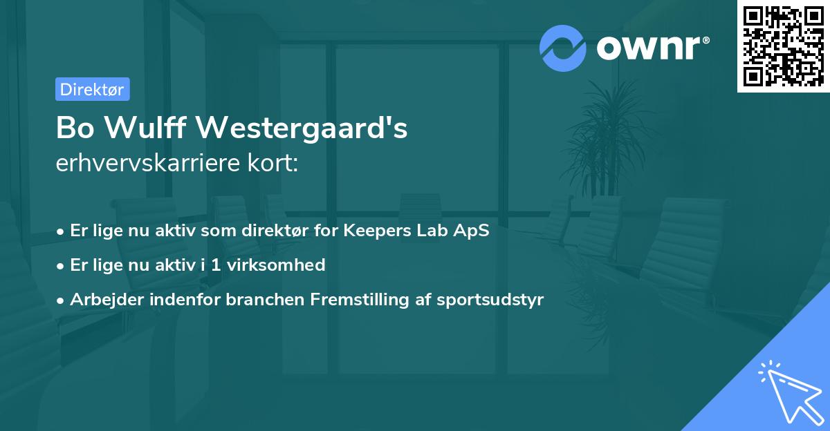 Bo Wulff Westergaard's erhvervskarriere kort