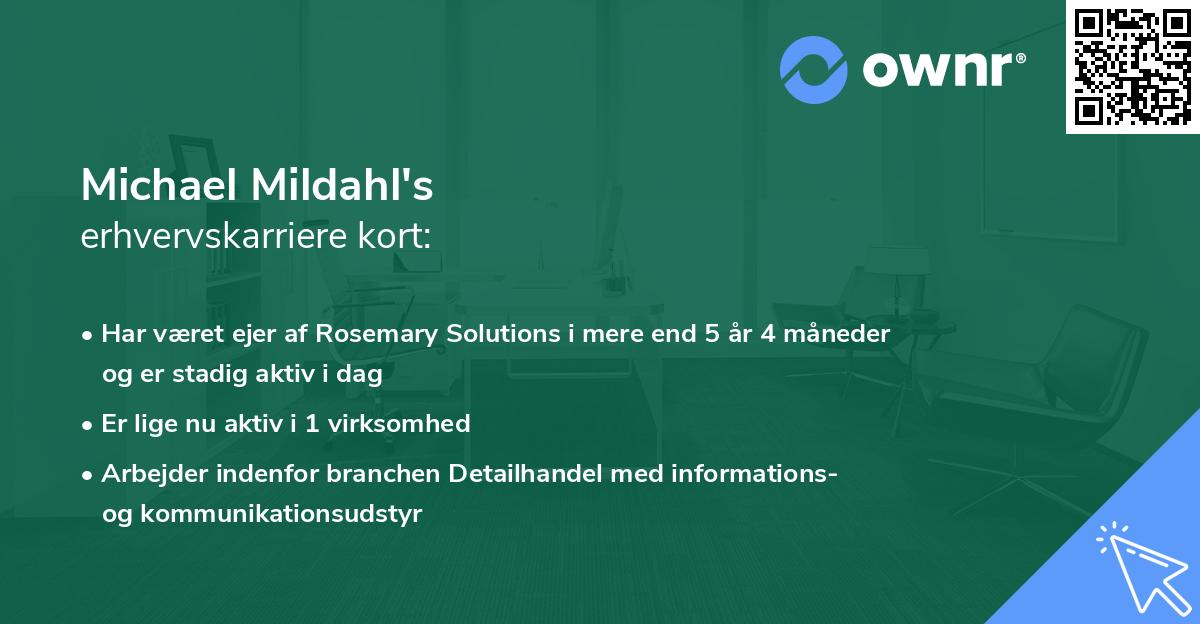 Michael Mildahl's erhvervskarriere kort