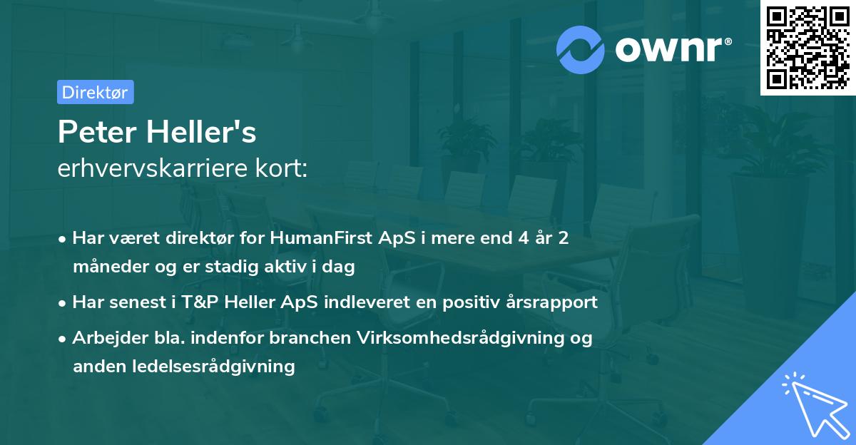 Peter Heller's erhvervskarriere kort