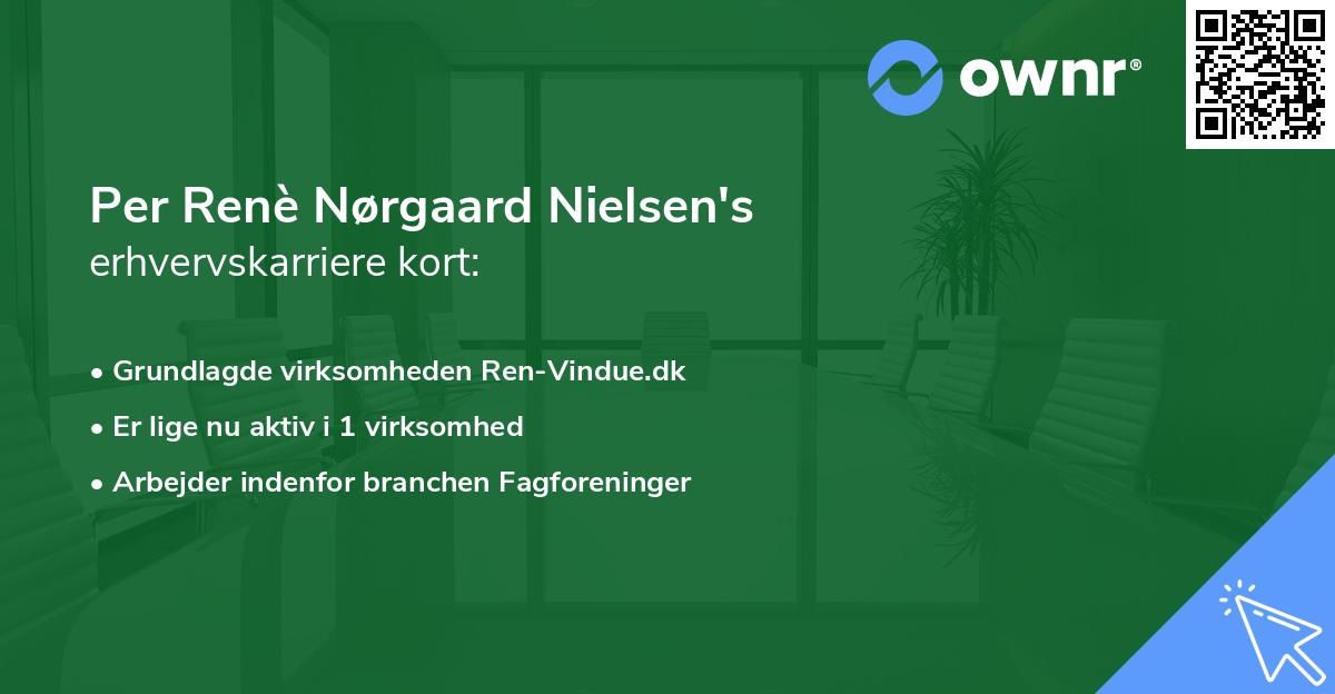 Per Renè Nørgaard Nielsen's erhvervskarriere kort