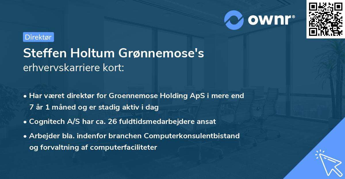 Steffen Holtum Grønnemose's erhvervskarriere kort