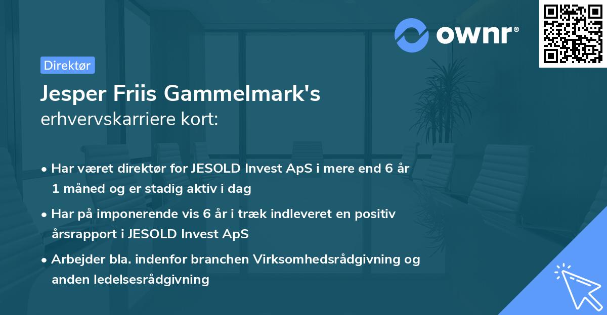 Jesper Friis Gammelmark's erhvervskarriere kort