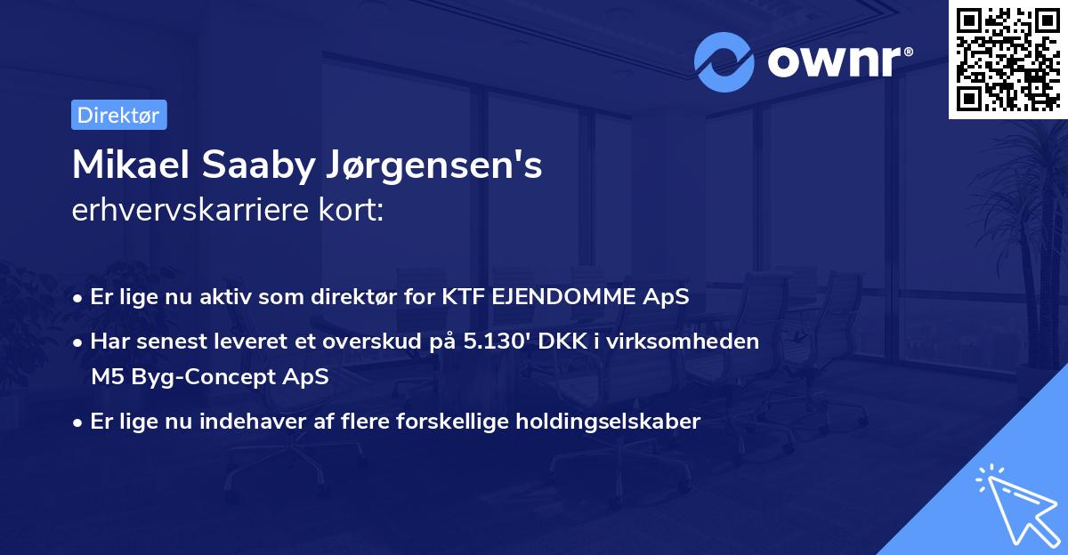 Mikael Saaby Jørgensen's erhvervskarriere kort