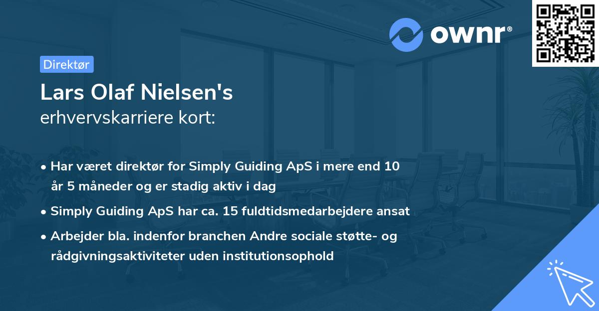 Lars Olaf Nielsen's erhvervskarriere kort