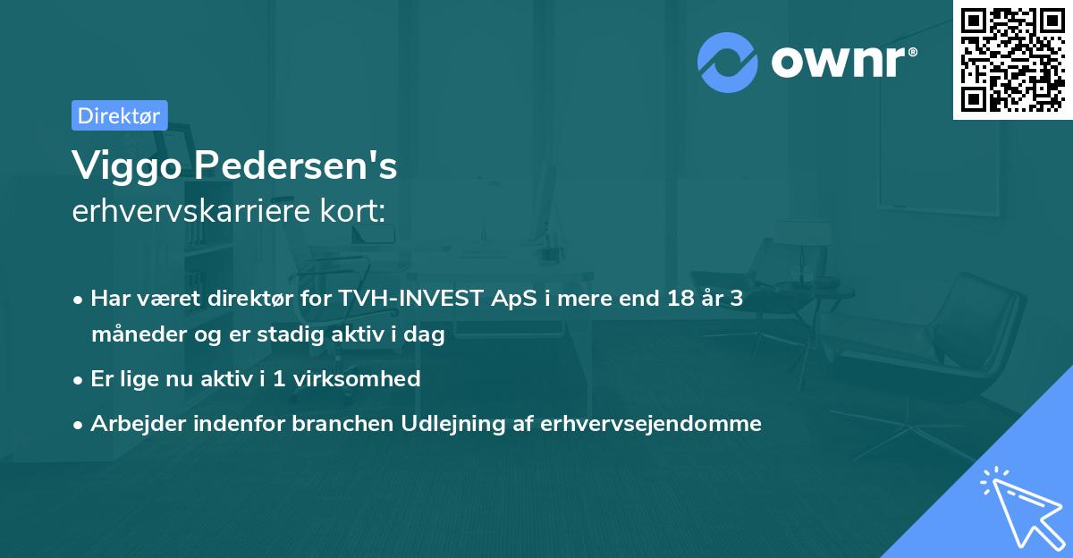 Viggo Pedersen's erhvervskarriere kort