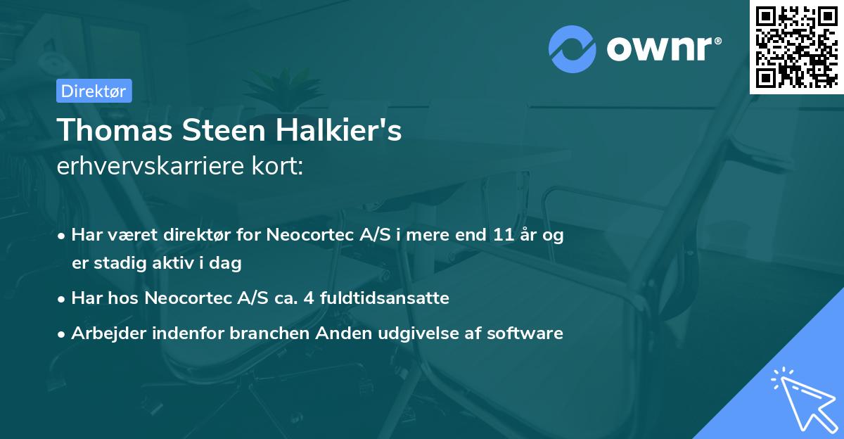 Thomas Steen Halkier's erhvervskarriere kort