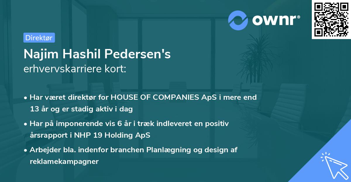 Najim Hashil Pedersen's erhvervskarriere kort
